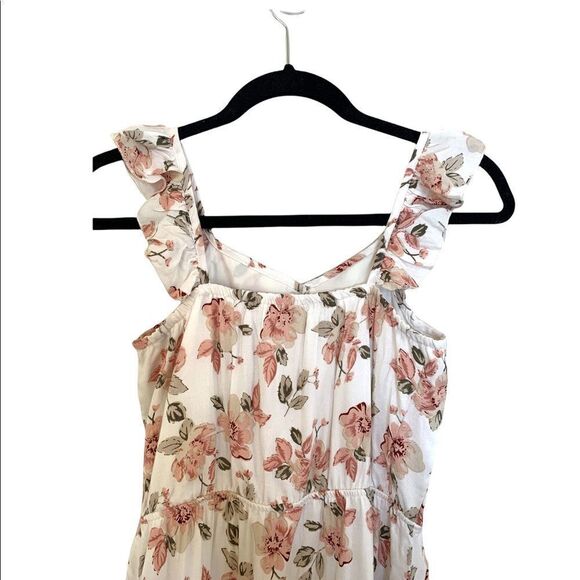 DEX Girls Floral Wrap Style High Low Midi Dress - Picture 3 of 10